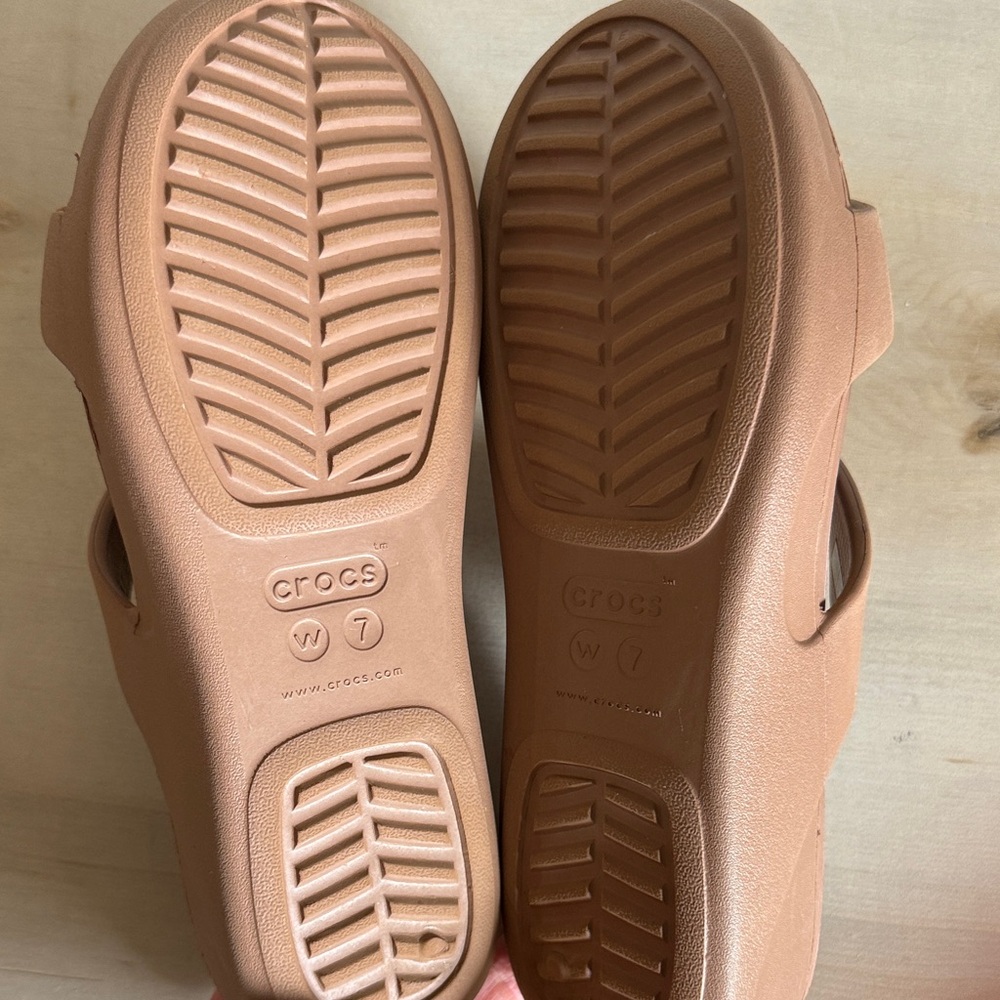 Crocs Monterey Shimmer Slip-On Wedge Flip-Flops - Picture 4 of 4